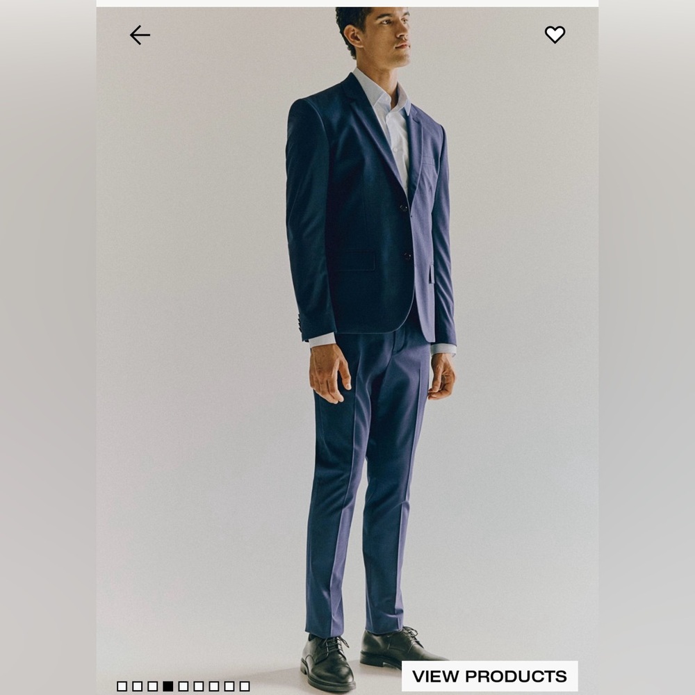 H&M skinny fit suit both blazer and matching pants